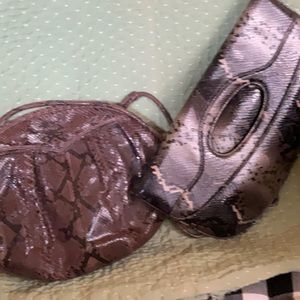2 snake skin bags